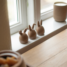 Trio de lapins en céramique - Nougat