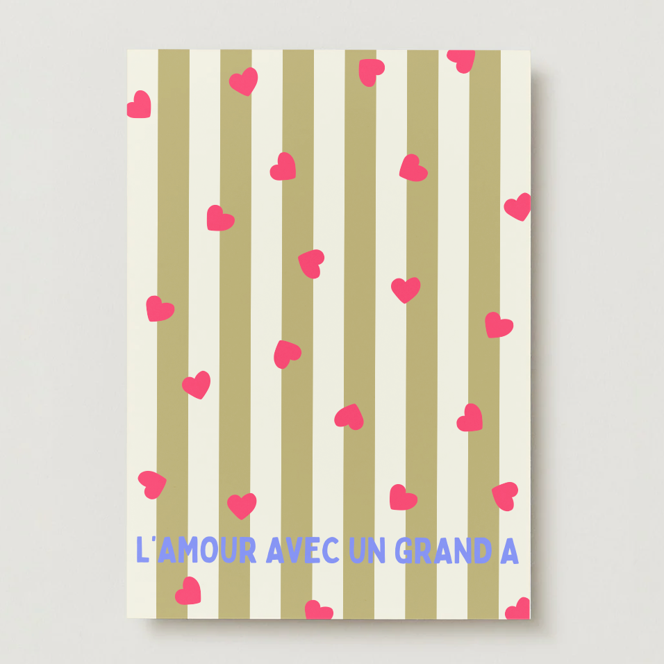 Carte postale - L'AMOUR AVEC UN GRAND A