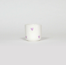Tasse en faïence - Coeurs lilas