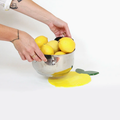 Dessous de plat en faïence - Citron