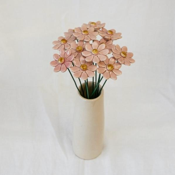 Marguerite en céramique - Rose