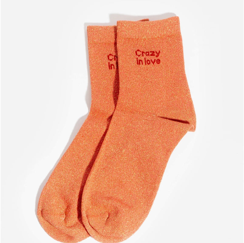 Chaussettes paillettes orange - Crazy in love