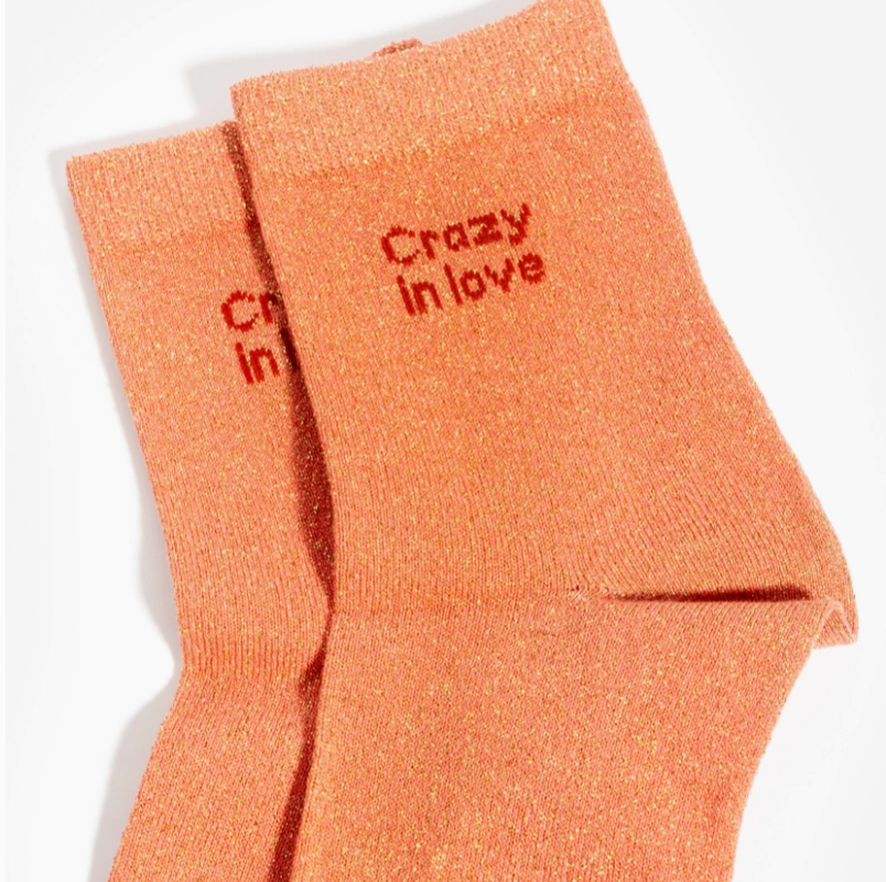 Chaussettes paillettes orange - Crazy in love