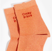 Chaussettes paillettes orange - Crazy in love