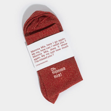Chaussettes paillettes rouge - Mamma mia