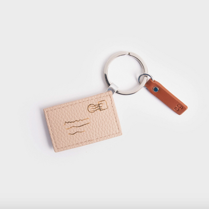 Porte-clés - Enveloppe coeur orange