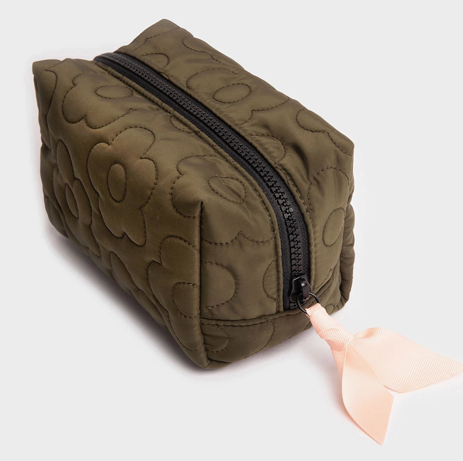 Trousse de toilette matelassée - Kaki