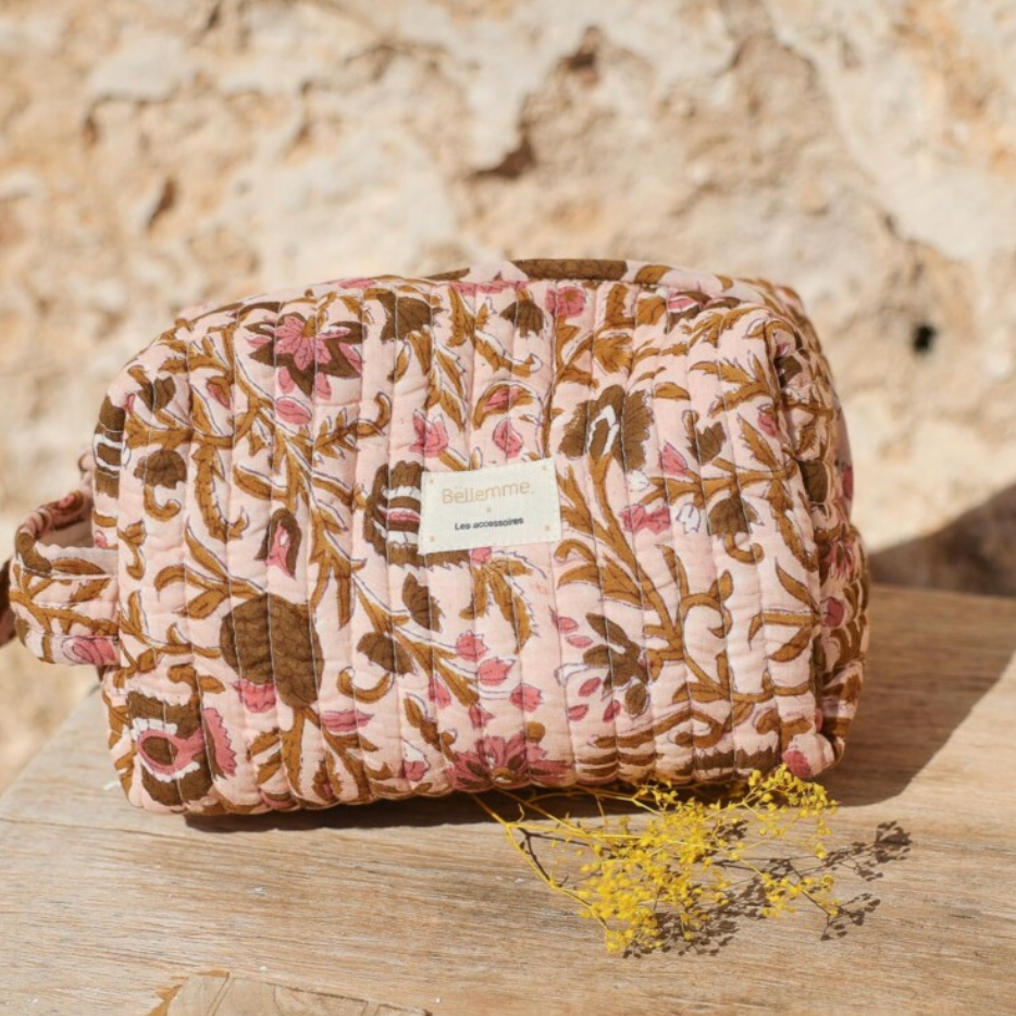 Petite trousse de toilette - Mina rose poudré