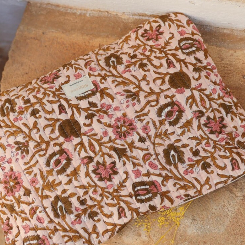 Pochette ordinateur 15' - Mina rose poudré