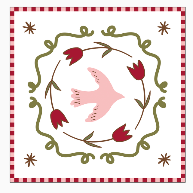 20 serviettes en papier - Colombes roses