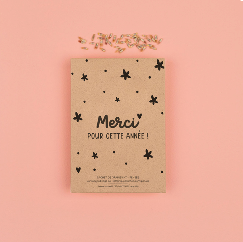 Sachet de graines - Merci pour cette année