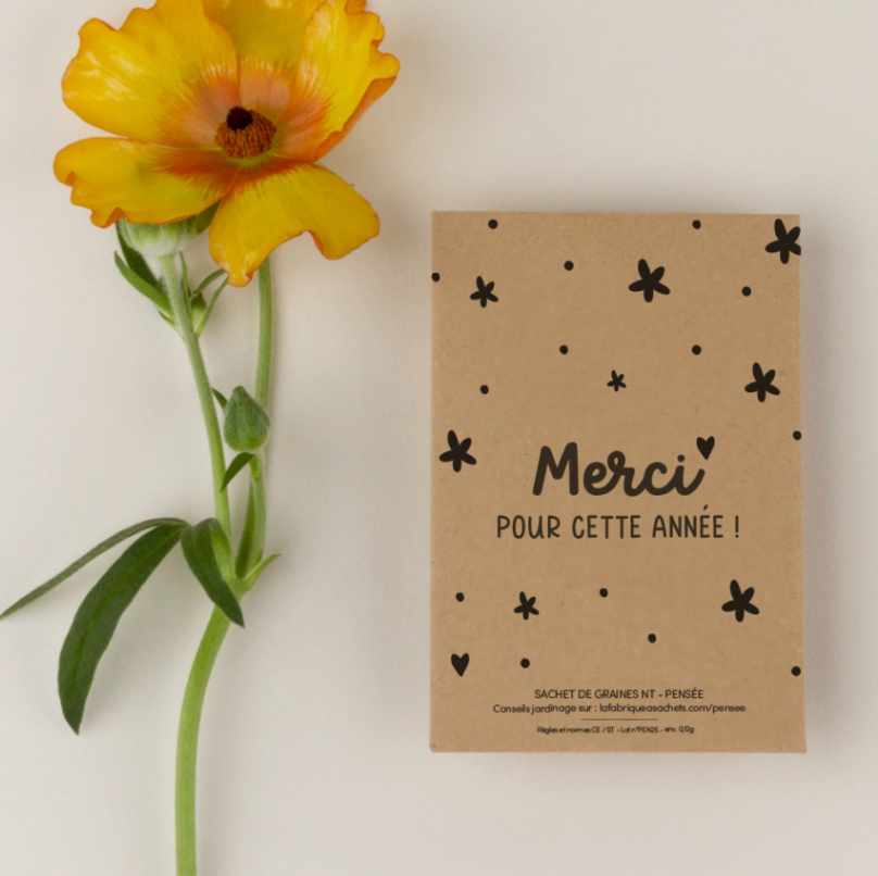Sachet de graines - Merci pour cette année
