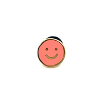 Pin's Merci - Smiley corail