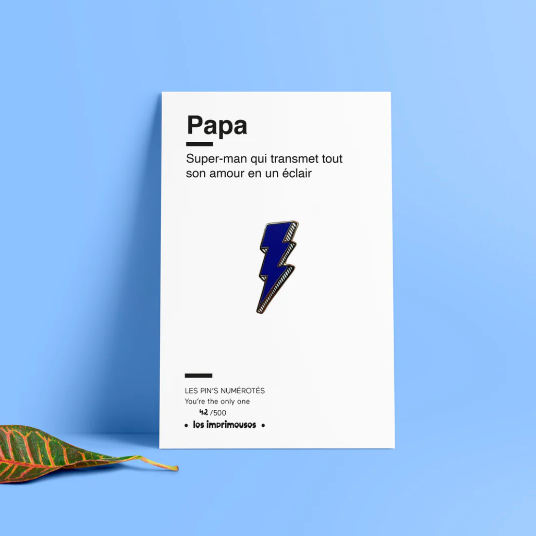 Pin's Papa - Eclair bleu foncé