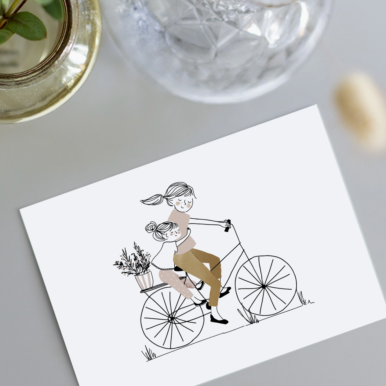 Carte - Vélo maman et fille