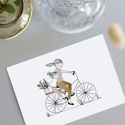 Carte - Vélo maman et fille