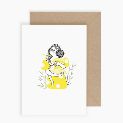 Carte - Calin maman et garçon