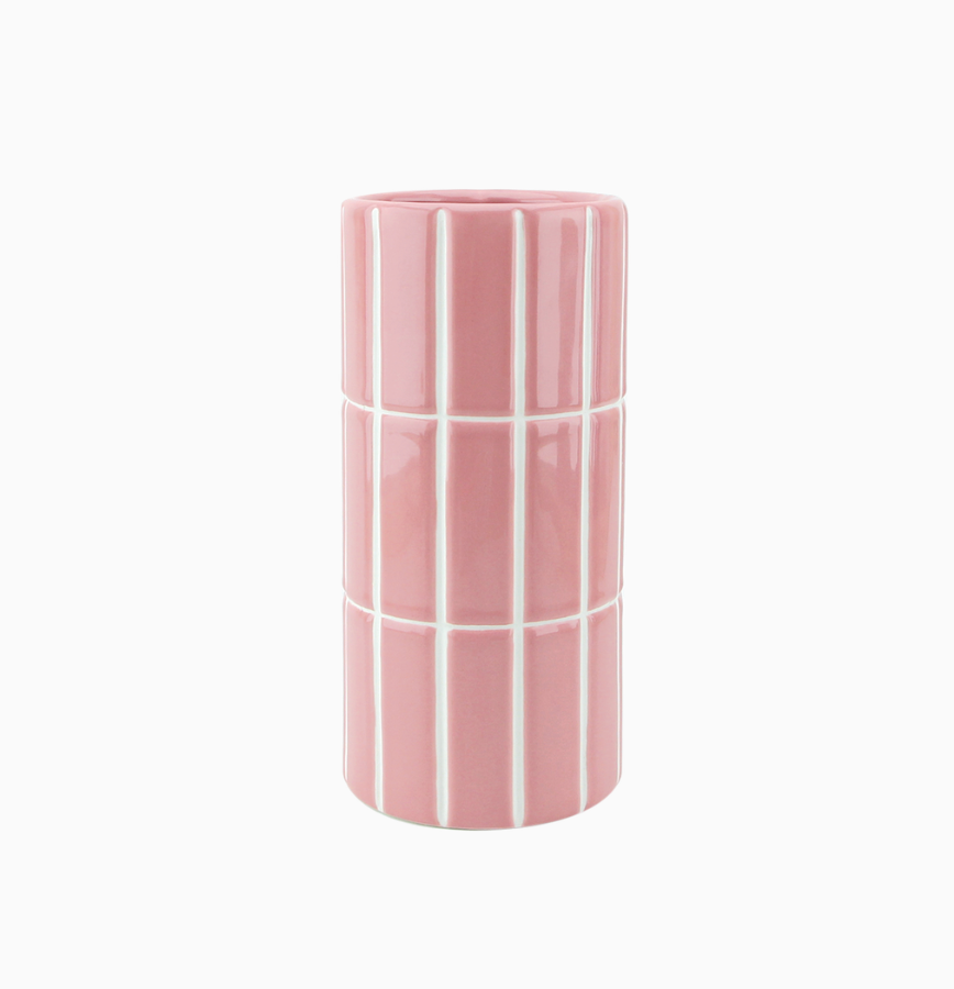 Vase carrelage - Rose