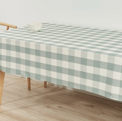 Nappe à carreaux bleu anti-tâches - 140 x 250cm
