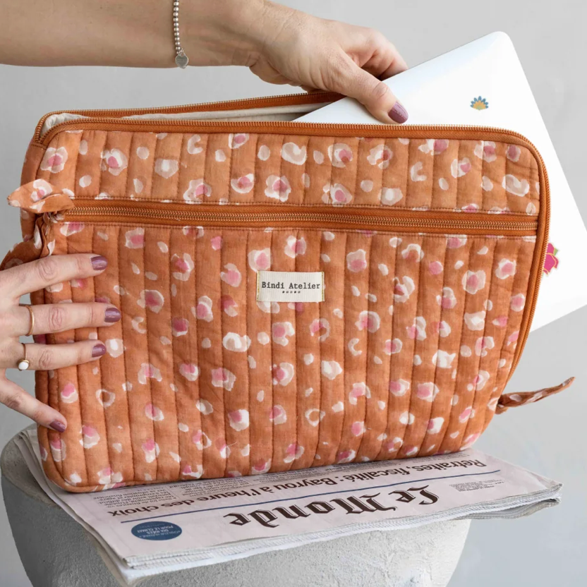 Pochette ordinateur 13' - Bengal praline