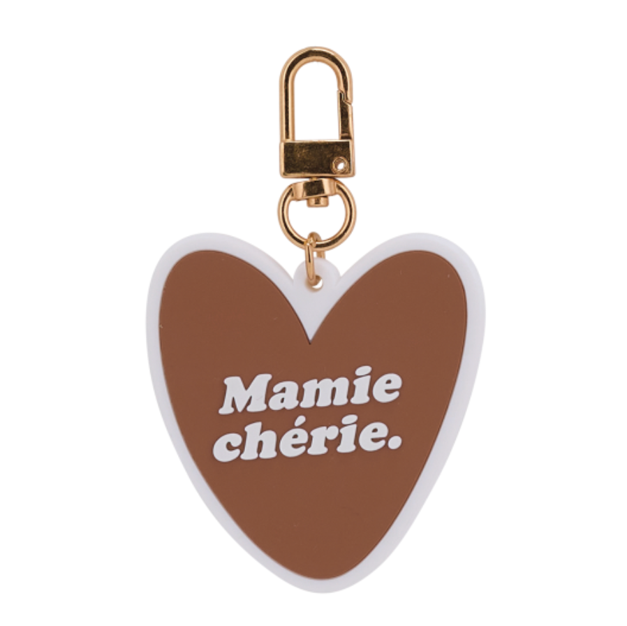 Porte-clés marron - Mamie chérie
