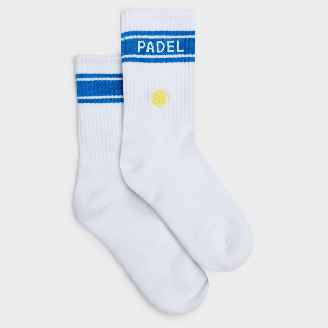 Chaussettes homme bleu et blanc - Padel