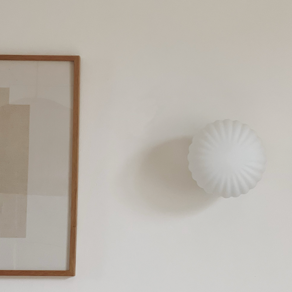 Applique murale globe - beige