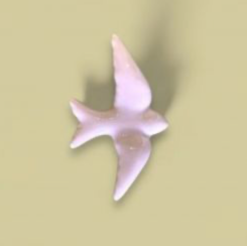 Oiseau en céramique rose - XS
