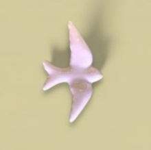 Oiseau en céramique rose - XS