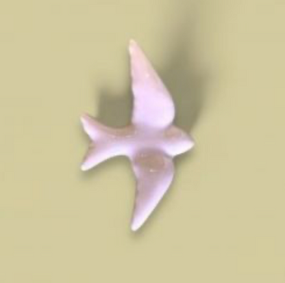 Oiseau en céramique rose - XS