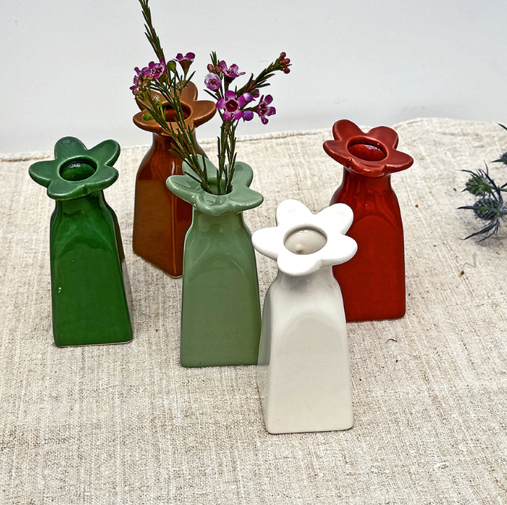 Vase soliflore fleur - Matcha PM