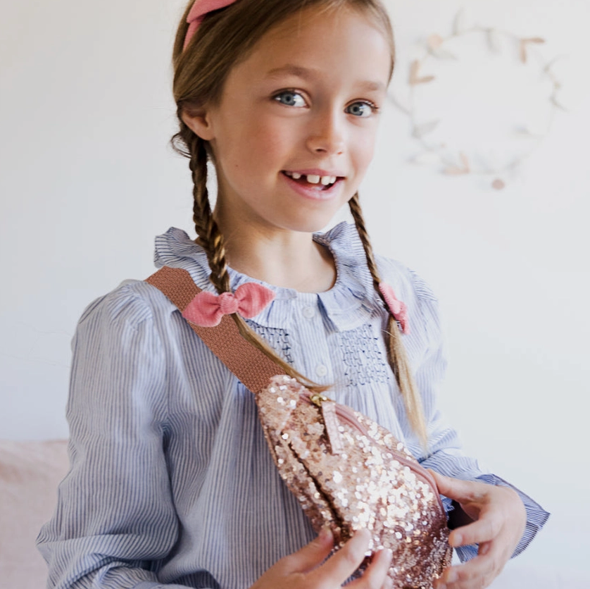 Banane enfant - Sequins roses