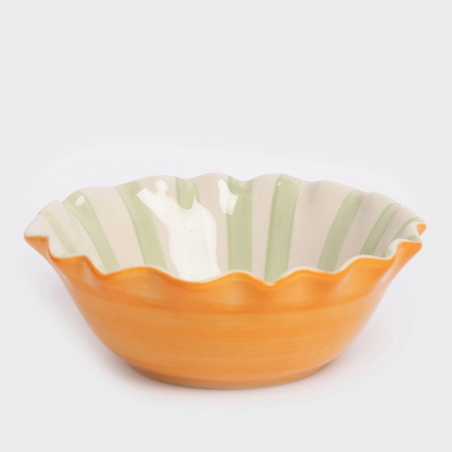 Bol ondulé rayé - Coeur