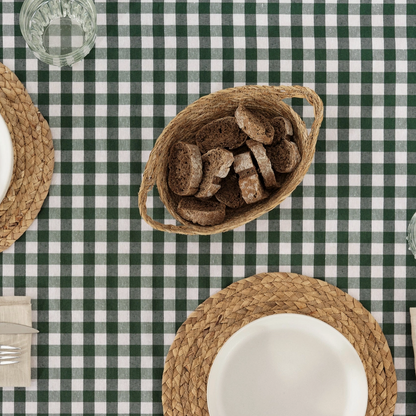 Nappe vichy verte imperméable - 140 x 250cm
