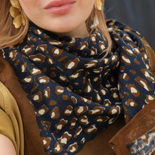 Foulard - Léopard Navy
