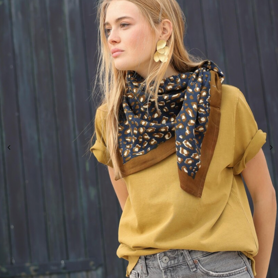 Foulard - Léopard Navy