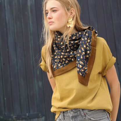 Foulard - Léopard Navy