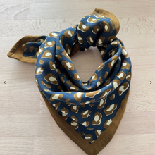 Petit foulard – Leopard Navy