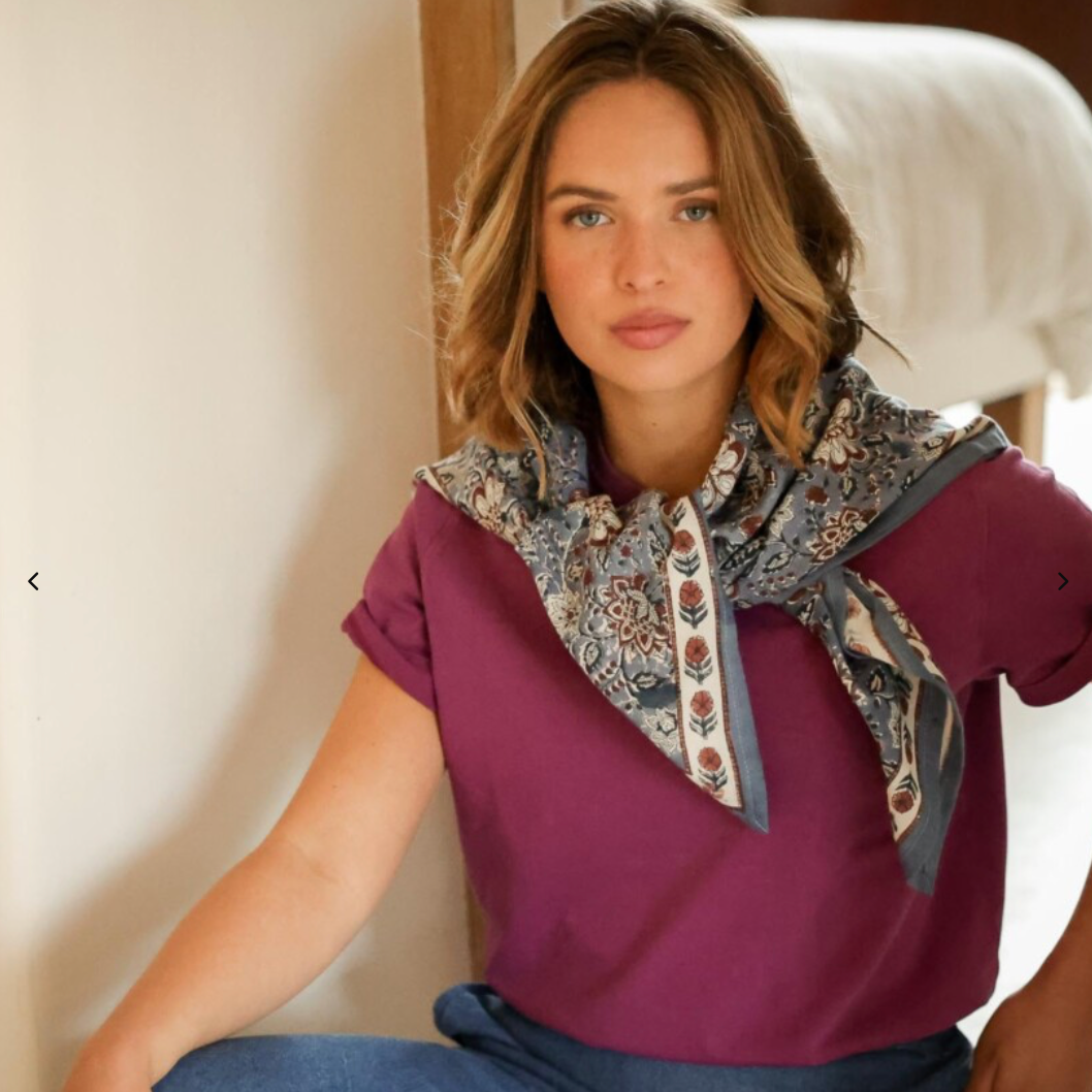 Foulard - Manon Bleu orage