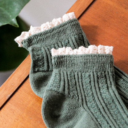 Chaussettes basses - Macramé kaki