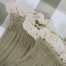 Chaussettes basses - Macramé vert sauge