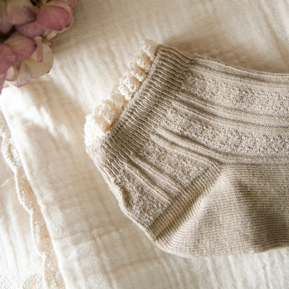 Chaussettes basses - Macramé beige