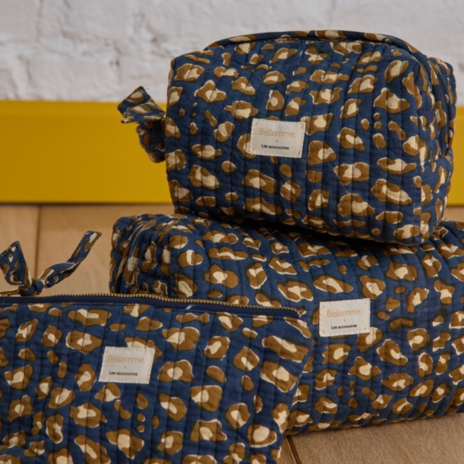 Trousse à maquillage - Léopard navy