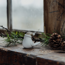 Mini oiseau bonnet beige - céramique