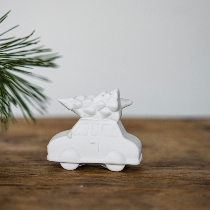 Voiture sapin à poser - céramique