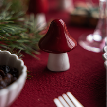 Champignon large pointu en céramique à poser - Rouge