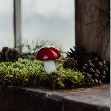 Champignon rond en céramique à poser - Rouge