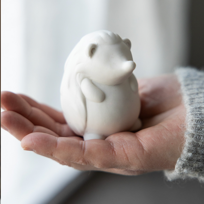 Hérisson blanc céramique à poser