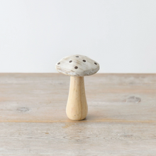 Champignon en bois à pois - Beige PM