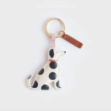 Porte-clés - Chien pois noirs